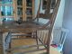 Antique High - Back School House Chair Brown Paint Wooden Mass.  Conn.  Northeast Primitives photo 2