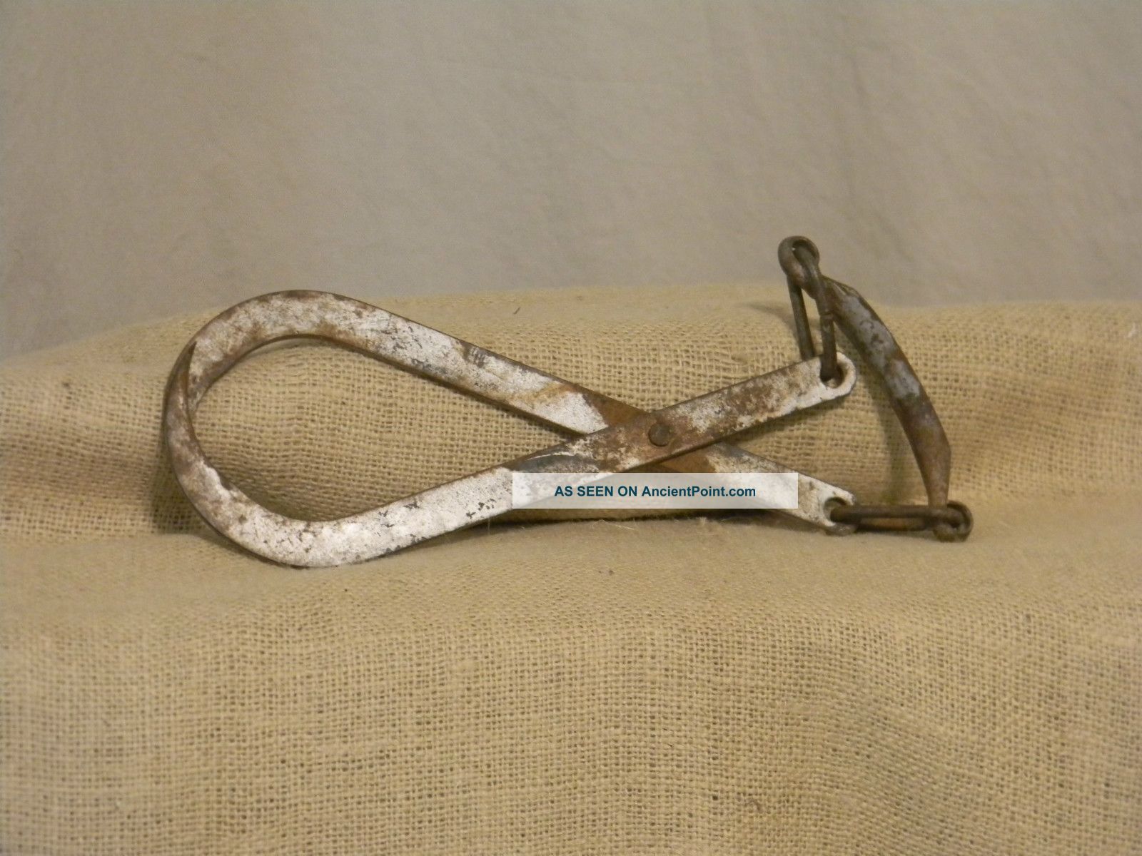 Antique Cast Iron Ice Block/hay Bale Hook With Handle - Straight From The Farm Primitives photo