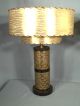 Pair Pierced Brass Lamps With Shades - Mid Century Modern Mid-Century Modernism photo 2