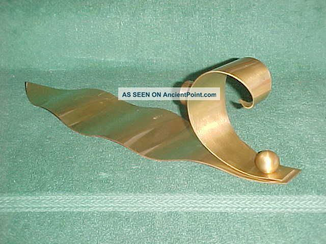 ' 30s Walter Andersson Ystad Metall Machine Age Art Deco Brass Sconce Candlestick Art Deco photo