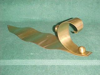 ' 30s Walter Andersson Ystad Metall Machine Age Art Deco Brass Sconce Candlestick photo