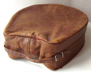 Antique Soft Calf Leather Box For Detachable Stiff Collars Vintage Art Deco photo