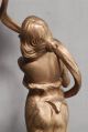 Pair Figural Art Nouveau Female Candlesticks Holder Sculpture Statue Gilt Silver Metalware photo 9