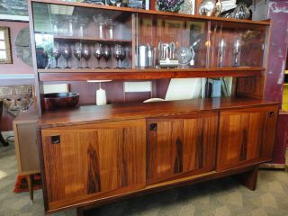 Mid Century Modern Danish Rosewood Two Tier Credenza photo