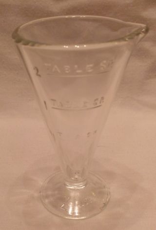 Vintage Zonite Glass Medicine Measuring Cup Medical Beaker 1 Tsp 2 T Excellent photo