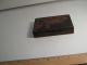 Vintage Copper Printing Plate On Wood Bkick - Church And Trees 5 