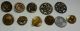 Antique Vintage 55 Metal Buttons Royalty Roman Oriental Animals Horses + Nr Buttons photo 8