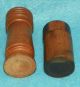 (2) Antique Victorian Wooden Needle Cases Treenware Vintage Sewing Collectibles Needles & Cases photo 3