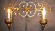 Vintage Italian Tole Wrought Iron Victorian Sconce Chandelier Wall Fixture Old Chandeliers, Fixtures, Sconces photo 10
