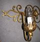 Vintage Italian Tole Wrought Iron Victorian Sconce Chandelier Wall Fixture Old Chandeliers, Fixtures, Sconces photo 6