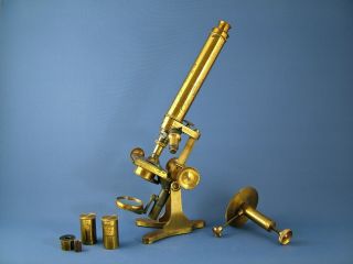 An Early Victorian Brass Monocular Microscope,  By John Browning,  London photo
