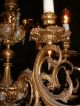 Vintage French Shabby Bronze Chic Chandelier With Cherubs Chandeliers, Fixtures, Sconces photo 9