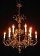 Vintage French Shabby Bronze Chic Chandelier With Cherubs Chandeliers, Fixtures, Sconces photo 6