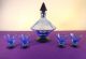 Vtg 1930s/40s Art Deco Barware Liquor/spirits Bar Decanter Bottle & Glasses Set Art Deco photo 2