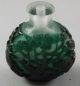 Chinese Peking Cutback Overlay Glass Snuff Bottle Trees Monkeys Snuff Bottles photo 9