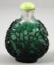 Chinese Peking Cutback Overlay Glass Snuff Bottle Trees Monkeys Snuff Bottles photo 3