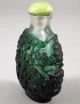 Chinese Peking Cutback Overlay Glass Snuff Bottle Trees Monkeys Snuff Bottles photo 4