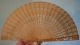 Vintage Chinese Reticulated Bamboo Wood Hand Face Fan - Fans photo 1