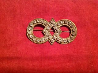 Antique Victorian Vintage Rhinestone Brooch Pin Jewelry Free Usa photo