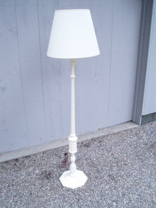 Antique Wooden Floor Lamp photo