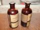 Mold Blown Labeled Medicine Bottle Of 2 Eli Lilly Indianapolis In Bottles Bottles & Jars photo 1