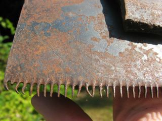 Antique & Very Primitive Wool Comb Carding Fiber Art Rusty & Hand Made Aafa photo
