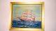 Bruce Ritchie 1940 4 Masted Ship Oil Painting Great Detail Model Ships photo 1