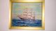 Bruce Ritchie 1940 4 Masted Ship Oil Painting Great Detail Model Ships photo 3