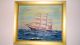 Bruce Ritchie 1940 4 Masted Ship Oil Painting Great Detail Model Ships photo 8