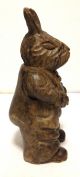Handcarved Wood Rabbit Paper Mache Mold/sculpture Primitives photo 2