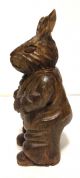 Handcarved Wood Rabbit Paper Mache Mold/sculpture Primitives photo 4