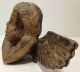 Carved Wood Cherub With Long Wings Paper Mache Mold Primitives photo 2