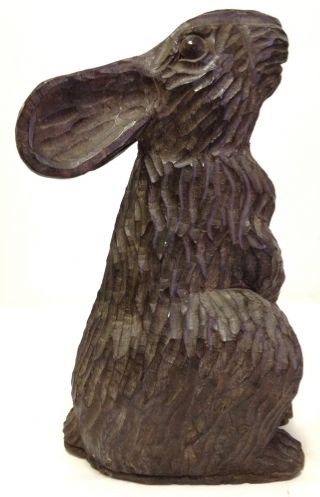 Carved Wood Rabbit Paper Mache Mold photo
