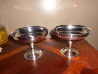 Wm Rogers & Son Silver Plate Compote Set Of 2 photo