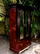 Antique 1880s Armoire Wardrobe W Mirrored Doors & Drawer Base Excellent Cond 1800-1899 photo 8