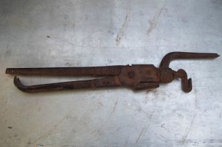 Antique 1904 Strieby Foote Combination Tool Rare Wire Fence Stretcher Farm photo