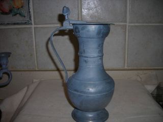 Vintage Pewter Flagon Tankard Angel Maker Mark 9 