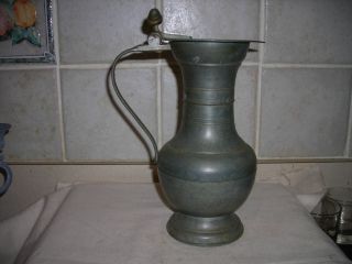 Vintage Pewter Flagon Tankard Angel Maker Mark 10 