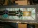 Antique Stained Glass Window In Wood Frame Facuet Cut Opalescent Buttons Pre-1900 photo 7
