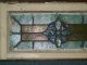 Pr Of Antique Stained Glass Windows In Wood Frames Facuet Cut Opalescent Buttons Pre-1900 photo 5