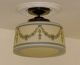 ((wonderful))  Vintage Ceiling Lamp Light Glass Shade Fixture Kitchen Porch Hall Chandeliers, Fixtures, Sconces photo 1