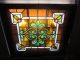 C.  1920 - 1930 Antique Stained Glass Window,  Several Stable Cracks,  4 Jewels 1900-1940 photo 1