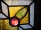 C.  1920 - 1930 Antique Stained Glass Window,  Several Stable Cracks,  4 Jewels 1900-1940 photo 3