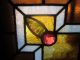 C.  1920 - 1930 Antique Stained Glass Window,  Several Stable Cracks,  4 Jewels 1900-1940 photo 5