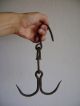 Antique Authentic Islamic Ottoman Empire Hand Forged Iron Meat Grappling Hook Primitives photo 1