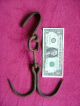 Antique Authentic Islamic Ottoman Empire Hand Forged Iron Meat Grappling Hook Primitives photo 2