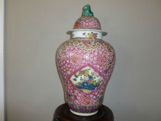 Huge Important Imperial Kangxi Marked Famille Rose Enamel Jar With Lid Cover photo