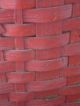 Large Old Antique Red Painted Basket Aafa Primitives photo 4