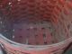 Large Old Antique Red Painted Basket Aafa Primitives photo 6