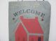 Primitive Slate Welcome Sign W/barn & Stencils Distressed Rustic Country Hanger Primitives photo 1